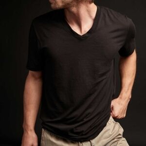 511. James Perse V-Neck Tee Color: Black